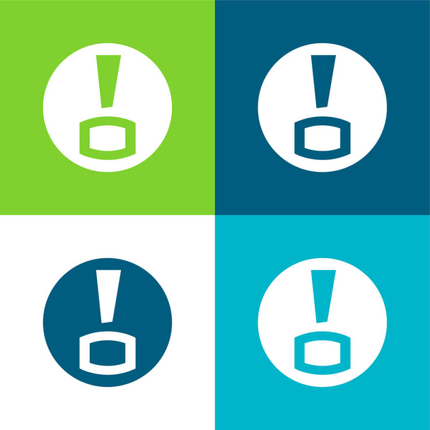 Bitacoras Logo Flat 4-кольоровий мінімальний набір ікон - Вектор, зображення