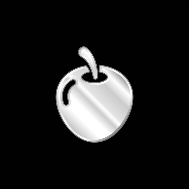 Big Apple postříbřená kovová ikona - Vektor, obrázek