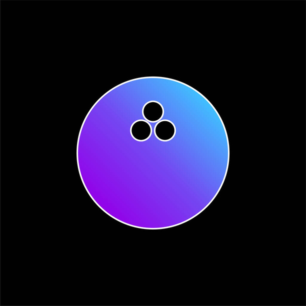 Bowling labda kék gradiens vektor ikon - Vektor, kép