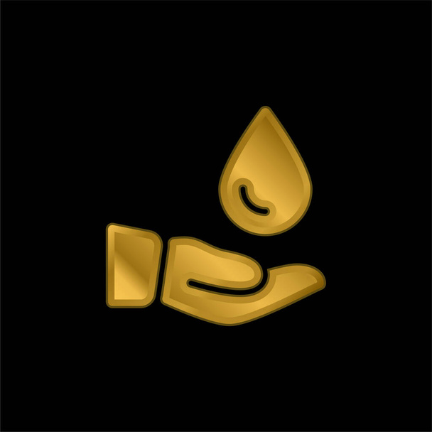 Донорство крові Золота металева ікона або вектор логотипу
 - Вектор, зображення