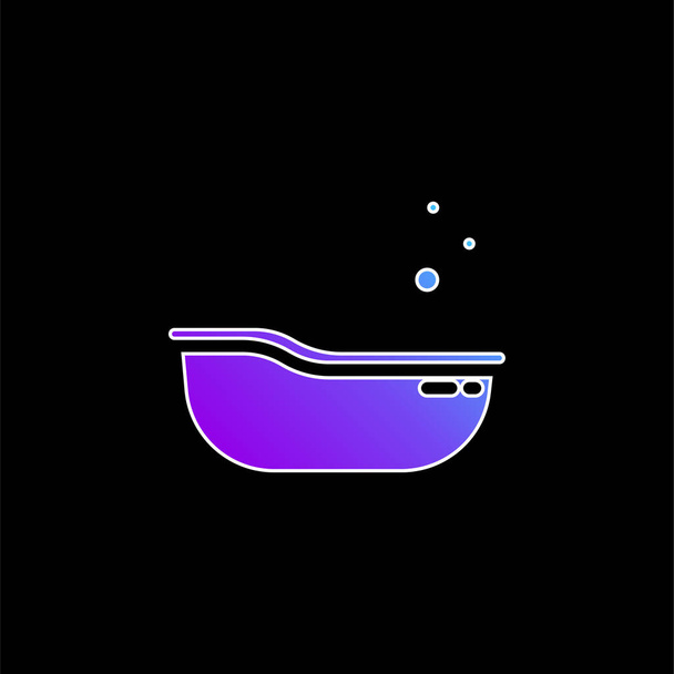 Bebé bañera azul gradiente icono de vector - Vector, Imagen