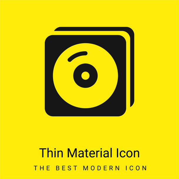 アルバム最小限の明るい黄色の素材アイコン - ベクター画像