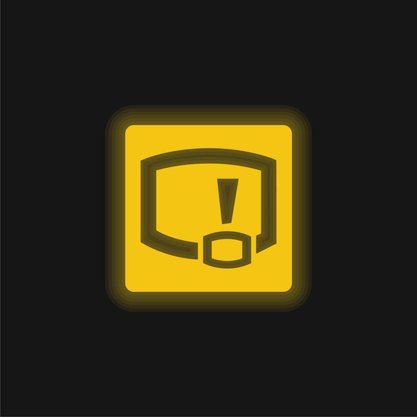 Bitacoras Symbool geel gloeiende neon pictogram - Vector, afbeelding