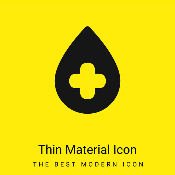 Krevní banka minimální jasně žlutý materiál ikona - Vektor, obrázek