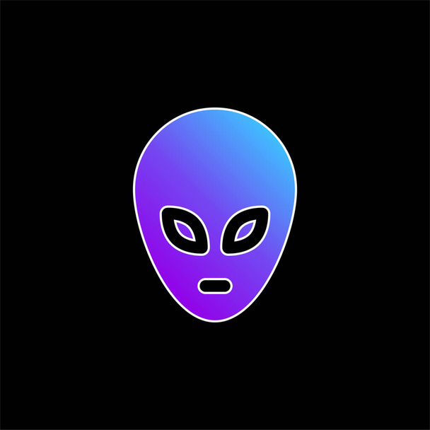 Icona vettoriale gradiente blu alieno - Vettoriali, immagini