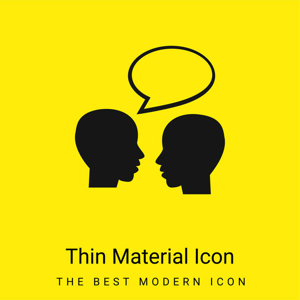 Plešatí profesoři Mluvící minimální jasně žlutý materiál ikona - Vektor, obrázek