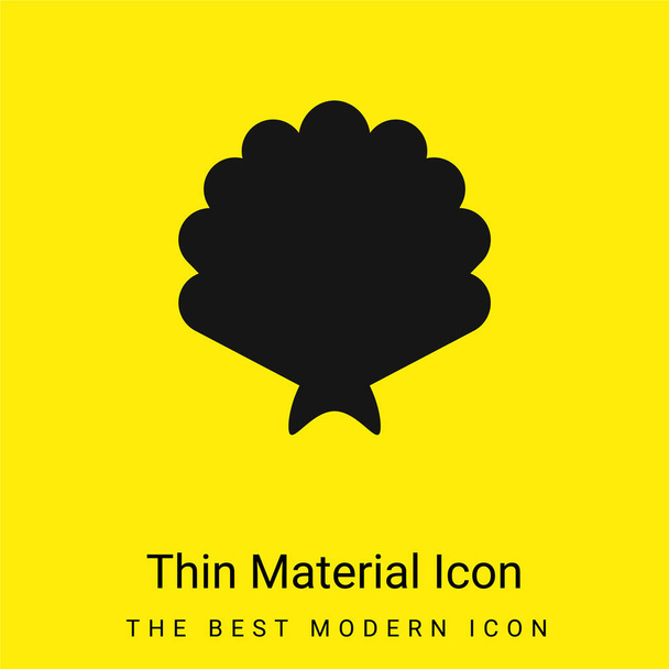 Big Shell minimal bright yellow material icon - Vector, Image