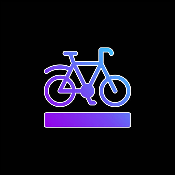 Bike Lane blue gradient vector icon - Vector, Image