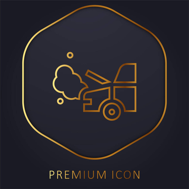 Bonnet golden line premium logo or icon - Vector, Image