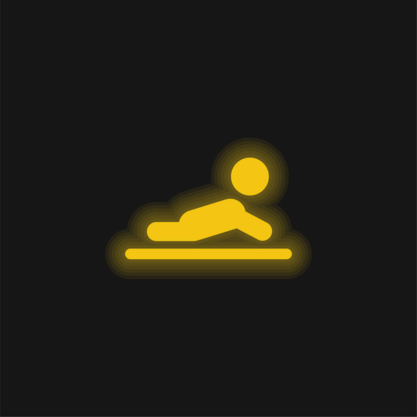 Дитяча жовта сяюча неонова іконка
 - Вектор, зображення