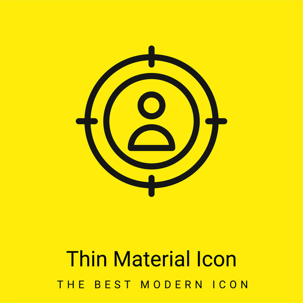 Cel minimalny jasnożółty materiał ikona - Wektor, obraz