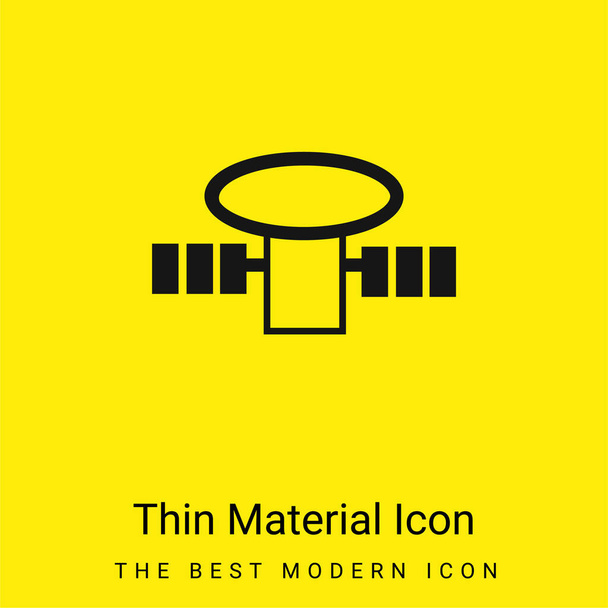 Antenna For Signal Reception minimal bright yellow material icon - Vector, Image