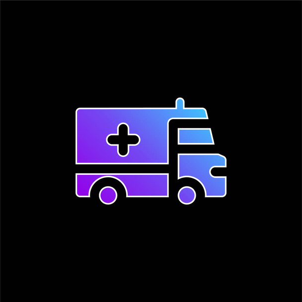 Ambulans mavi gradyan vektör simgesi - Vektör, Görsel