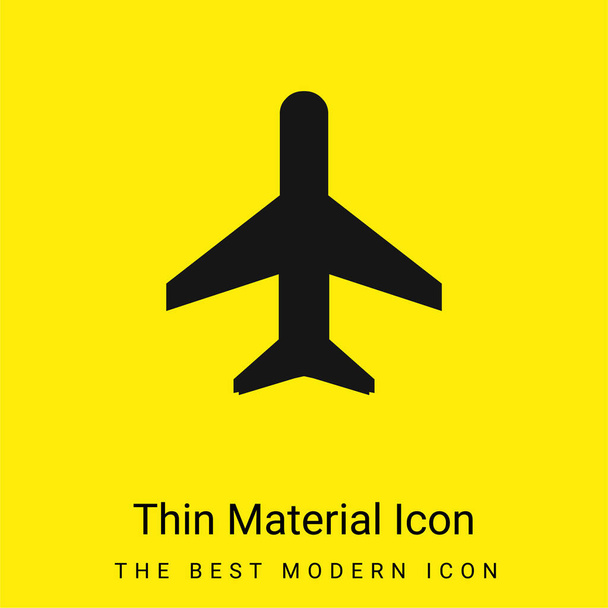 Minimalna jasnożółta ikona materiału samolotu - Wektor, obraz