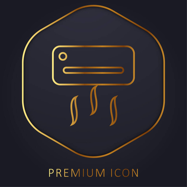 Air Condition golden line premium logo or icon - Vector, Image