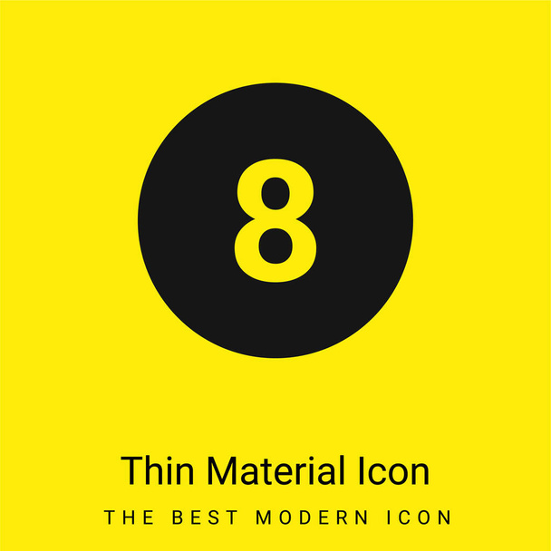 Billard minime icône matériau jaune vif - Vecteur, image
