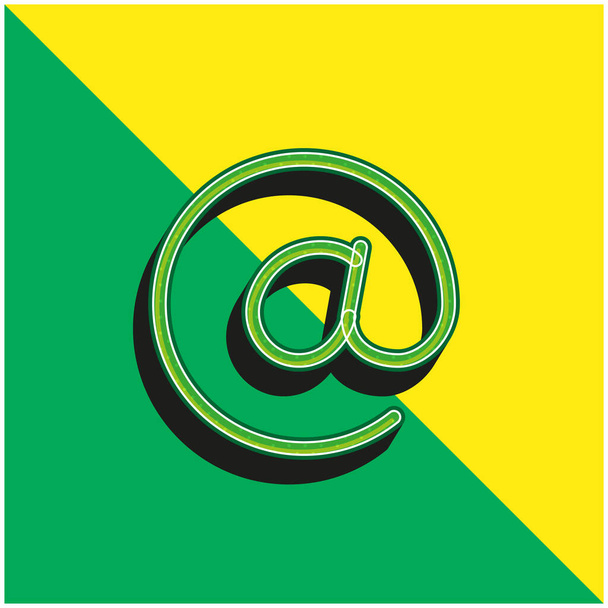 En verde y amarillo moderno logotipo del icono del vector 3d - Vector, Imagen