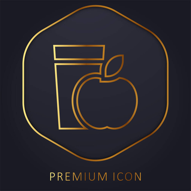 Ontbijt gouden lijn premium logo of pictogram - Vector, afbeelding