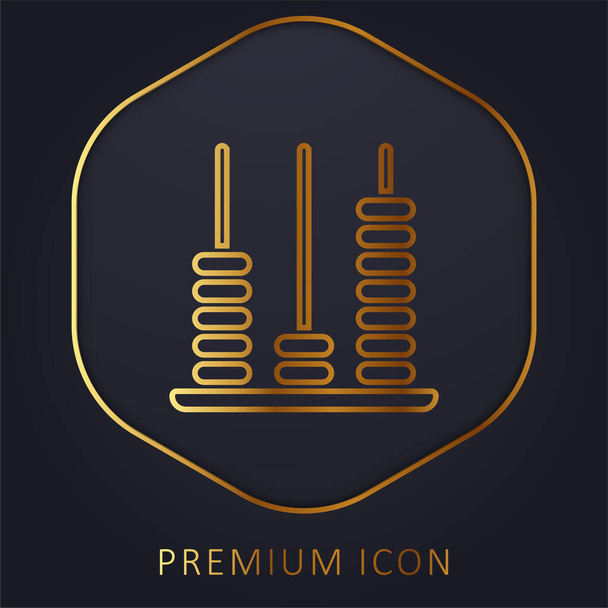 Abacus золоті лінії преміум логотип або ікона - Вектор, зображення