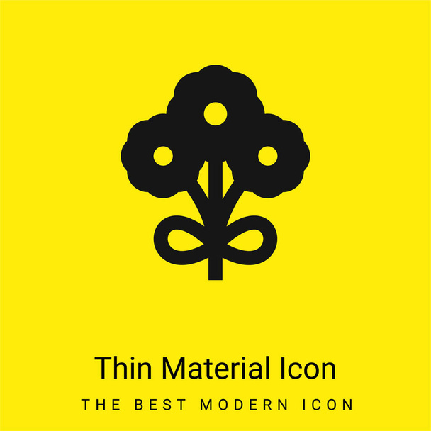 Csokor minimális fényes sárga anyag ikon - Vektor, kép