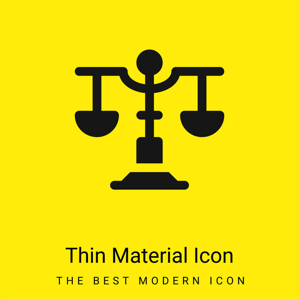 Równowaga minimalna jasnożółta ikona materiału - Wektor, obraz