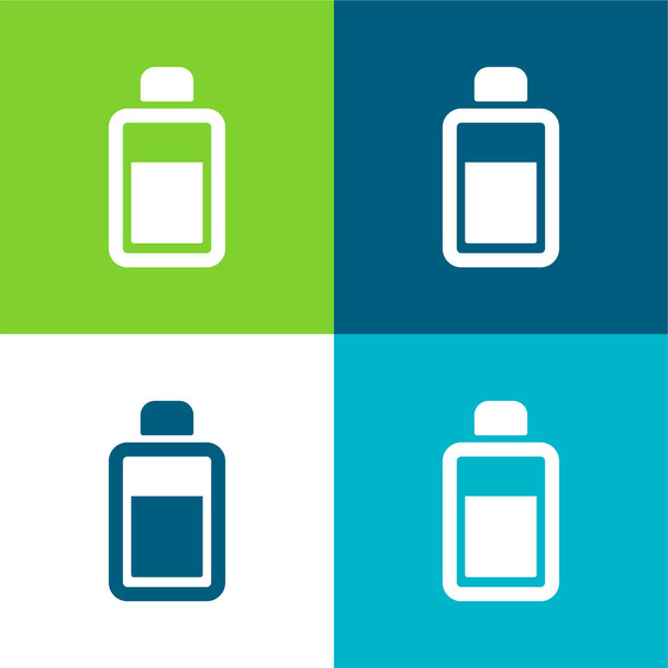 Body Lotion Set di icone minime piatte a quattro colori - Vettoriali, immagini