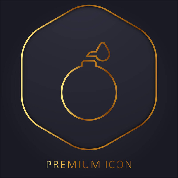 Bomba zlatá čára prémie logo nebo ikona - Vektor, obrázek