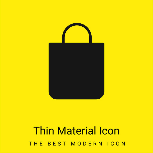 Saco ícone material amarelo brilhante mínimo - Vetor, Imagem
