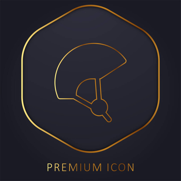 Bicicleta línea de oro logotipo premium o icono - Vector, imagen