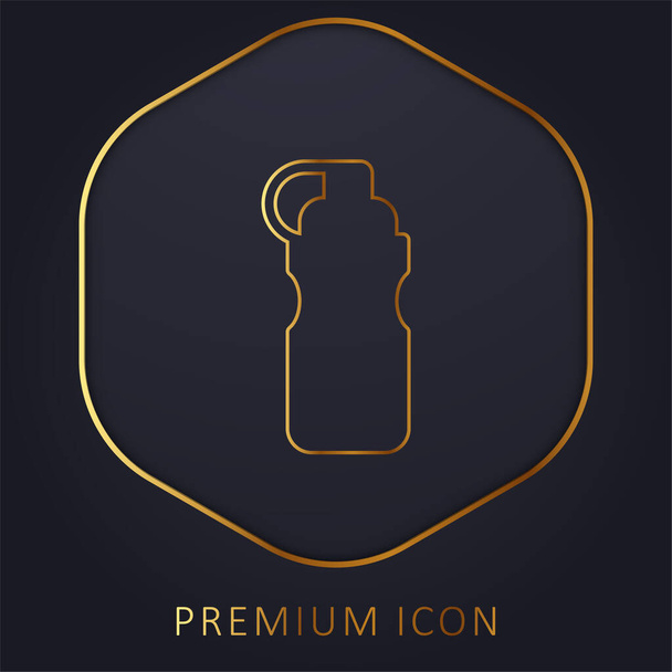 Logo lub ikona złotej linii butelki - Wektor, obraz