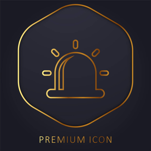 Alarm gouden lijn premium logo of pictogram - Vector, afbeelding