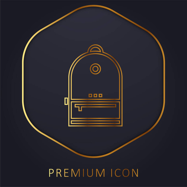 Рюкзак золота лінія логотип або значок преміум-класу
 - Вектор, зображення
