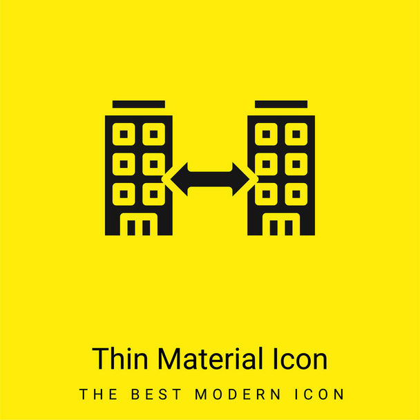 B2b minimaal helder geel materiaal icoon - Vector, afbeelding