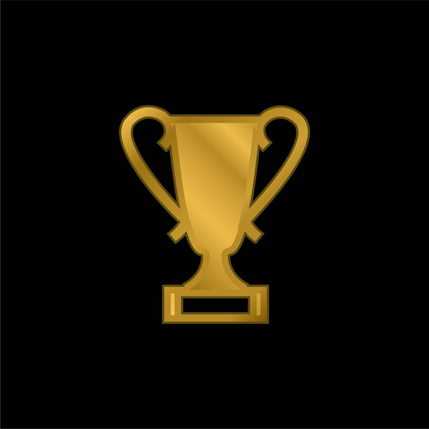 Palkinto Trophy kullattu metallinen kuvake tai logo vektori - Vektori, kuva