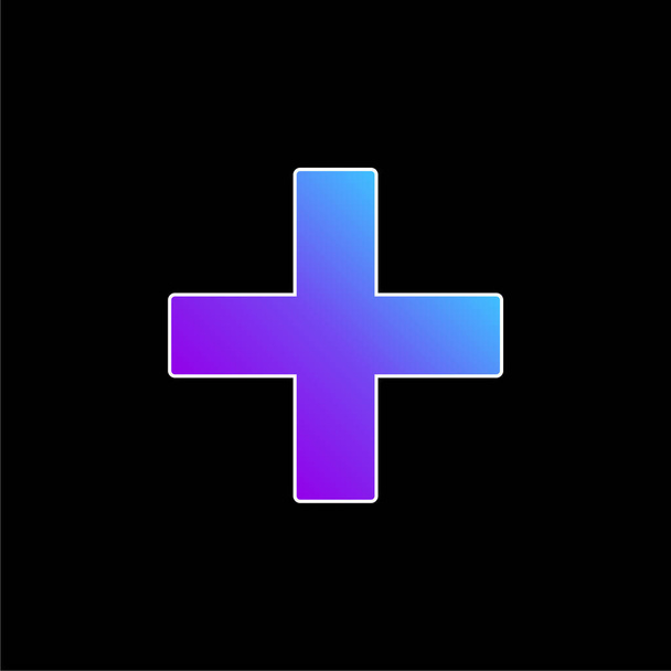 Gefülltes Kreuzzeichen blaues Gradienten-Vektorsymbol hinzufügen - Vektor, Bild