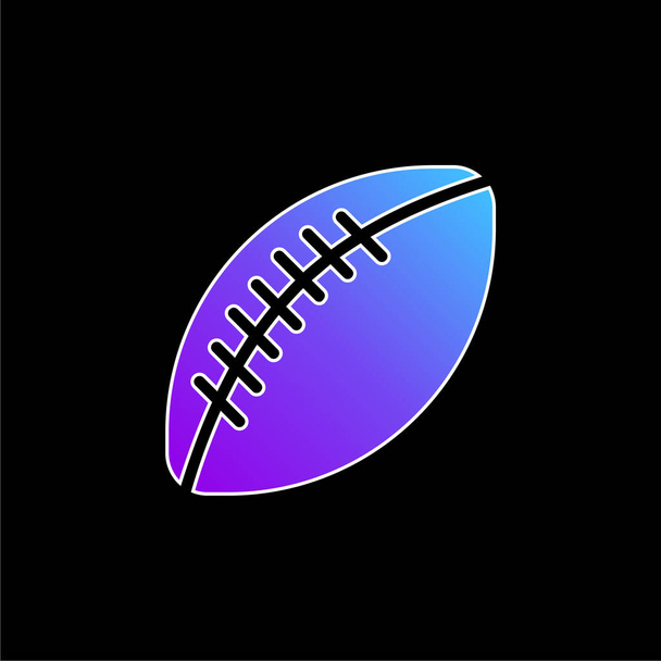 American Football azul gradiente icono del vector - Vector, Imagen