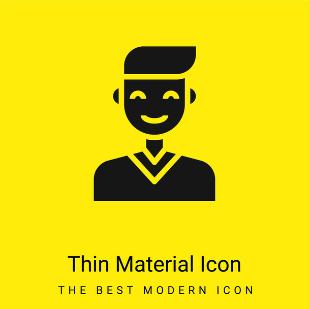 Boy minimális fényes sárga anyag ikon - Vektor, kép