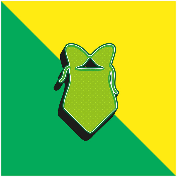 Bikini Costumi interi Verde e giallo moderno logo icona vettoriale 3d - Vettoriali, immagini