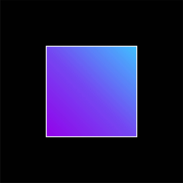 Fekete négyzet kék gradiens vektor ikon - Vektor, kép