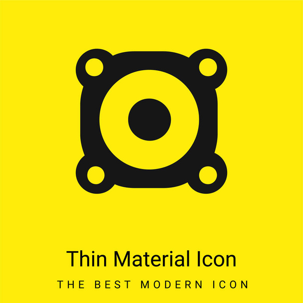 Amplificateur minimal jaune vif icône matérielle - Vecteur, image