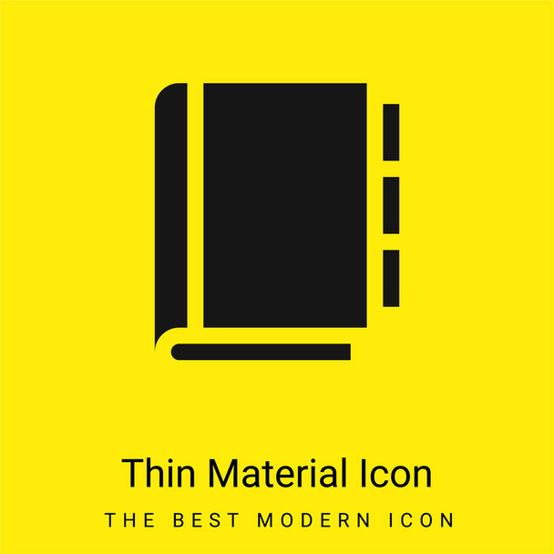 Appointment Book minimal bright yellow material icon - Vector, Image