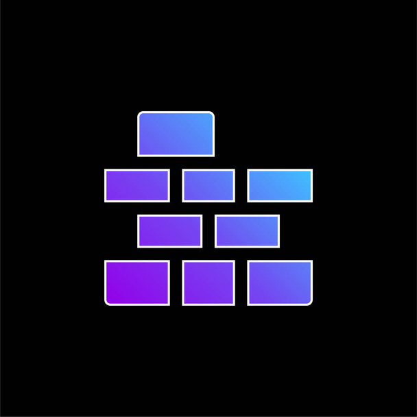 Mattone Wall blu gradiente icona vettoriale - Vettoriali, immagini