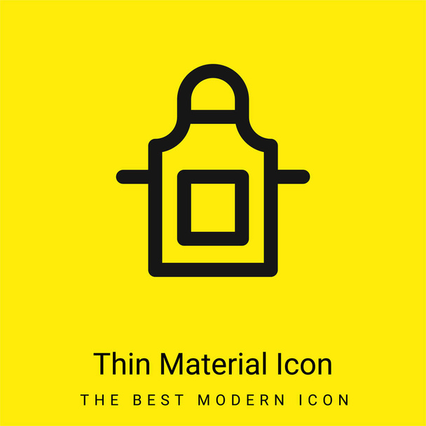 Zástěra minimální jasně žlutý materiál ikona - Vektor, obrázek