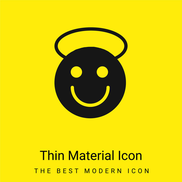 Angelo minimale brillante icona materiale giallo - Vettoriali, immagini