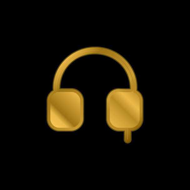 Auriculars d 'Tool - золотая металлическая иконка или вектор логотипа - Вектор,изображение