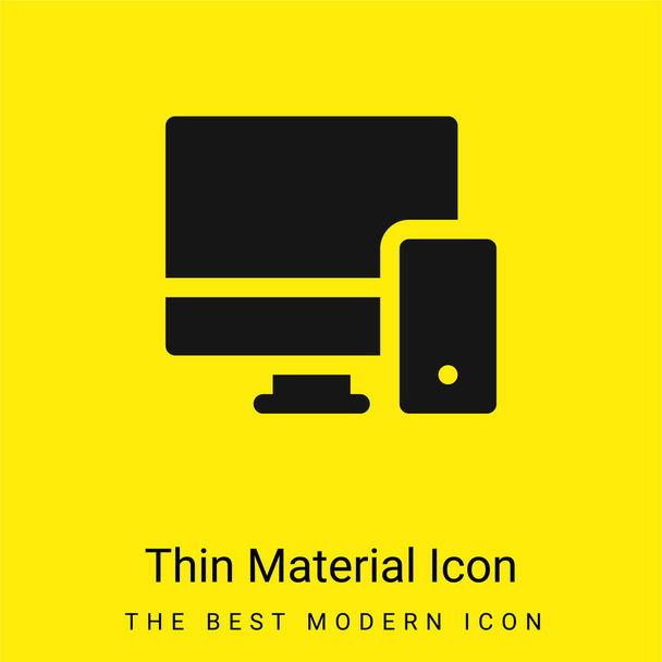 Adaptive minimal bright yellow material icon - Vector, Image