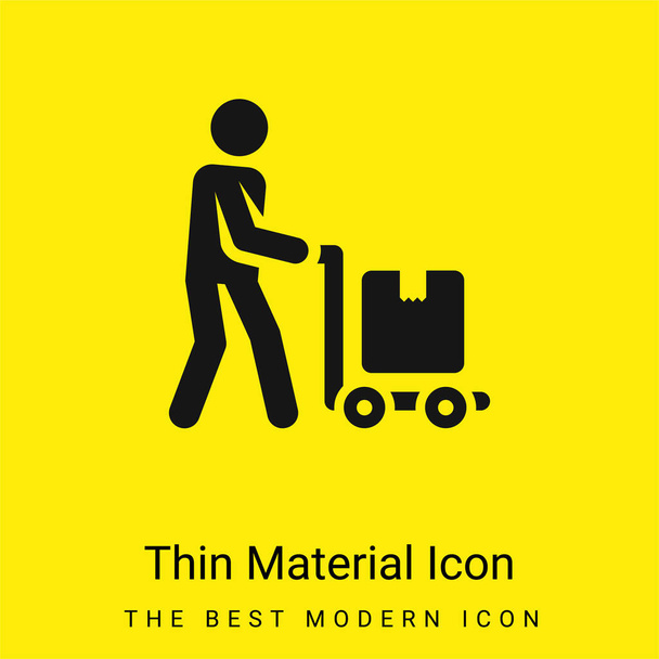 Airport minimal bright yellow material icon - Vector, Image