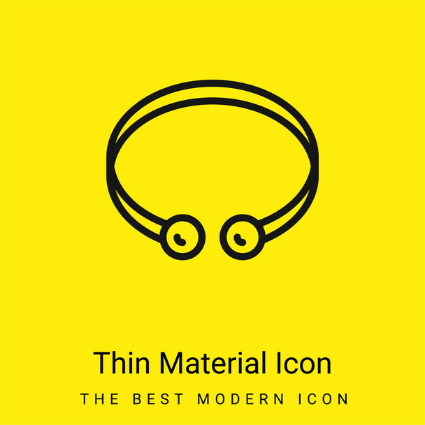 Bangle minimaal helder geel materiaal icoon - Vector, afbeelding