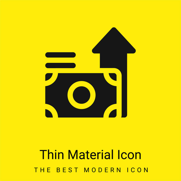 Előnyök minimális fényes sárga anyag ikon - Vektor, kép