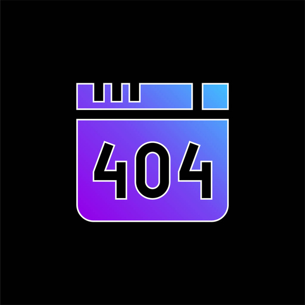 404 Foutblauw gradiënt vector pictogram - Vector, afbeelding
